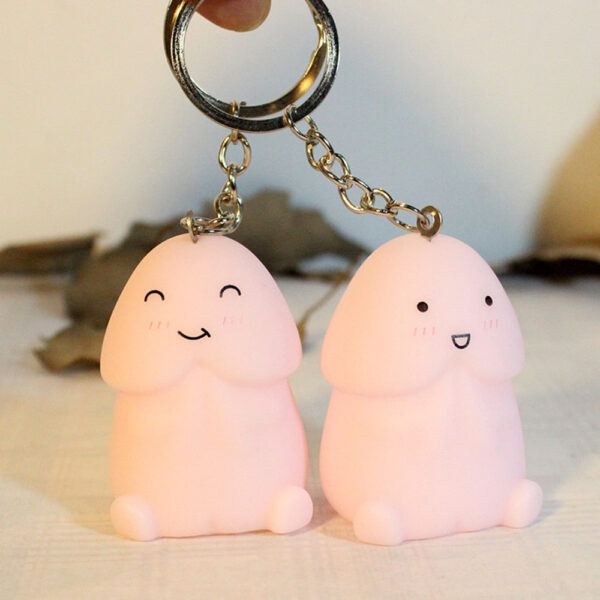 3 penis keychain